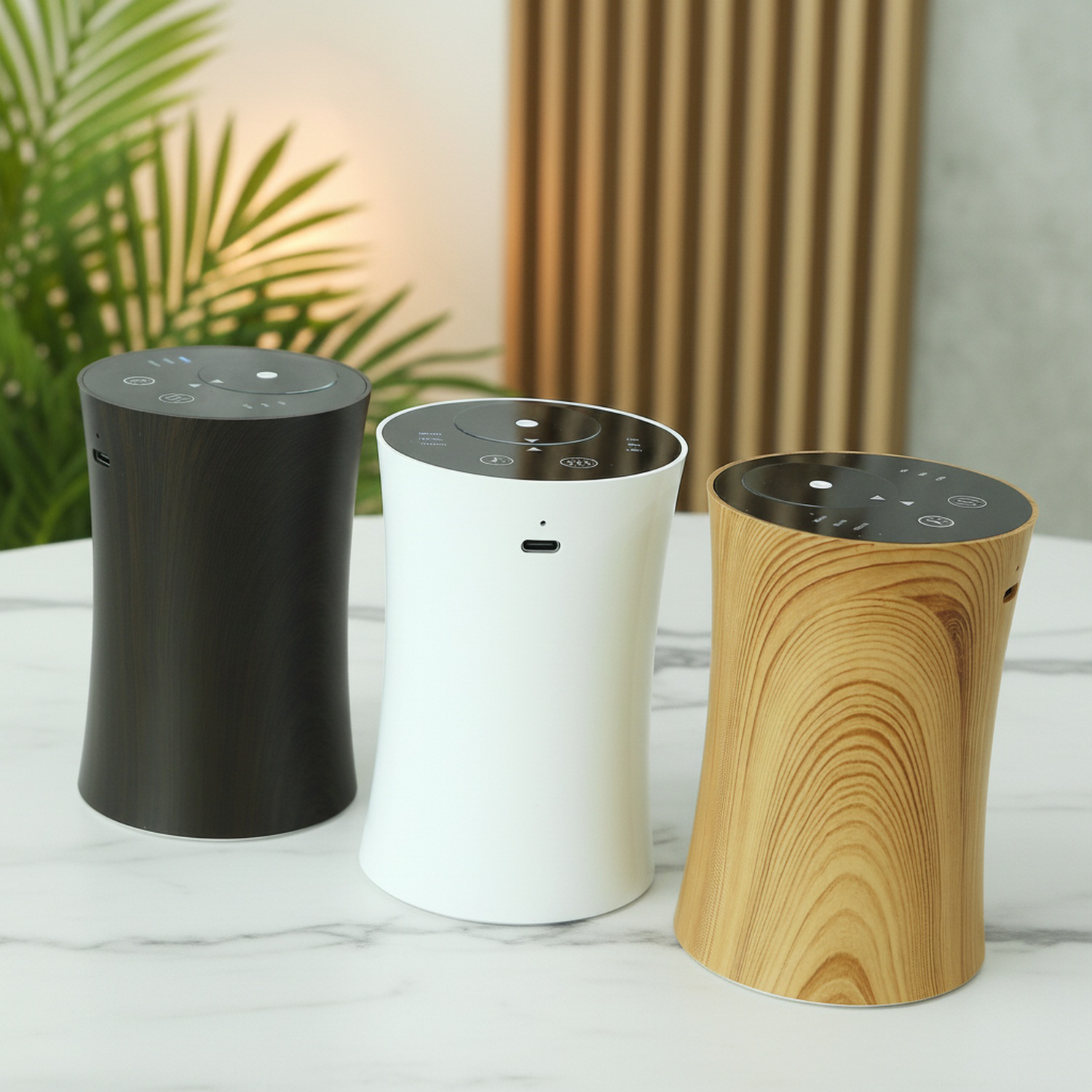 Intelligenter Aroma Diffusor, Holzdesign, wasserloser ätherischer Öl Diffusor
