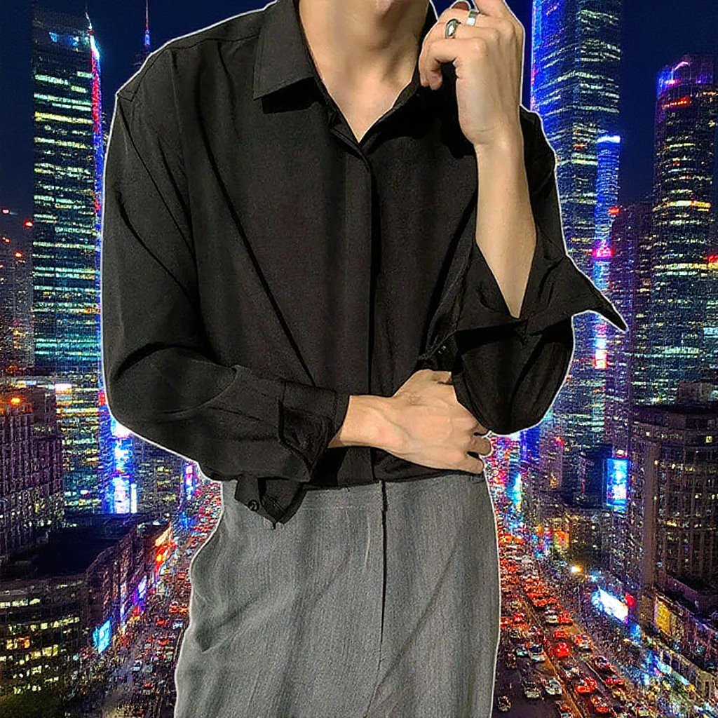 남성 기본 무지 셔츠