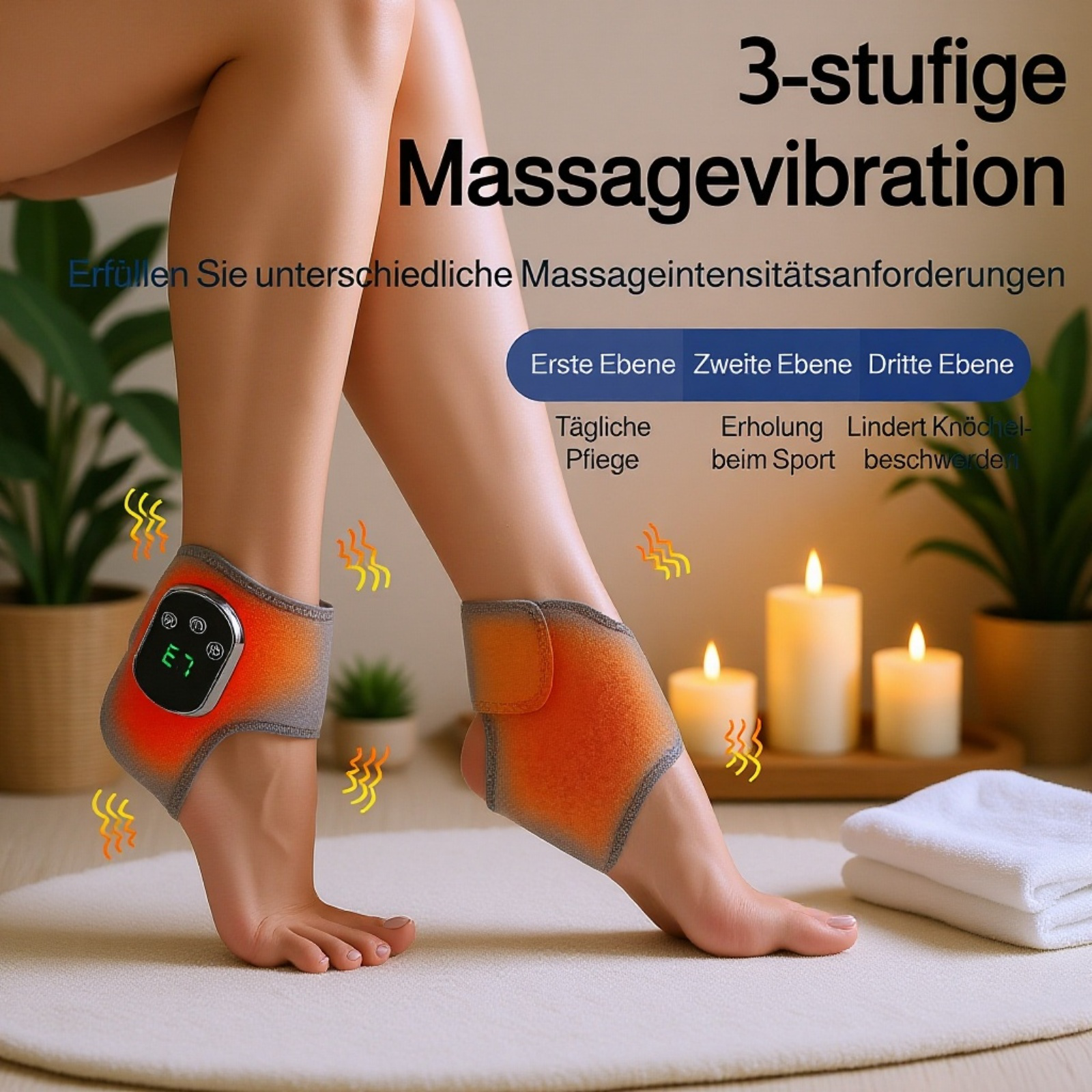 Massagegerät zur Schmerzlinderung im Fußknöchelbereich
