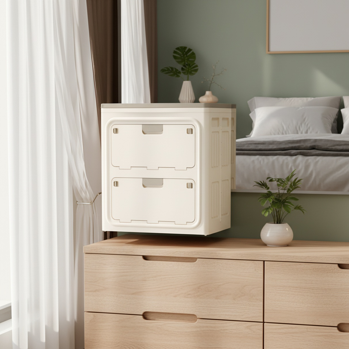 Grande armoire de rangement à porte frontale basculante pour vêtements et literie, grande capacité