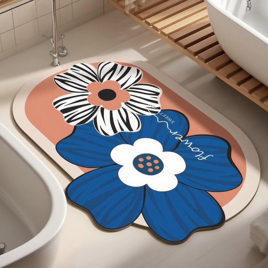 욕실 흡수 미끄럼 방지 규조 진흙 바닥 깔개