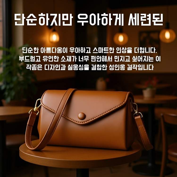 다중 수납 부드러운 가죽 아코디언 크로스백