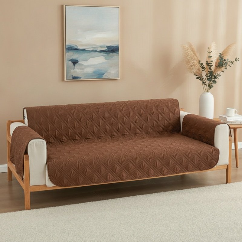 Non-slip sofa cover with stylish design