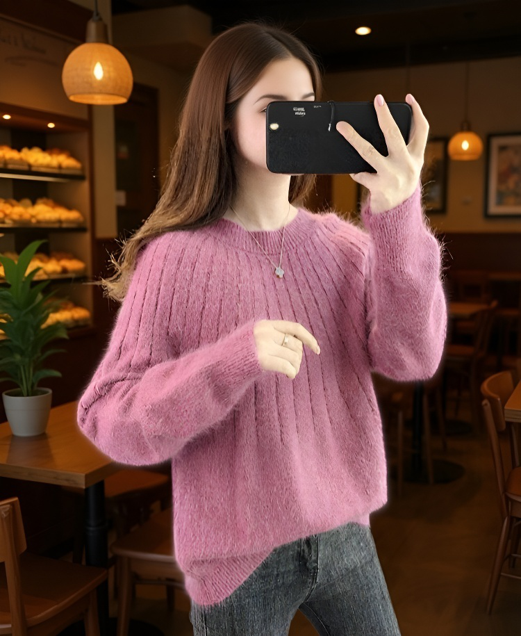 Oversize Pullover mit Rundhalsausschnitt