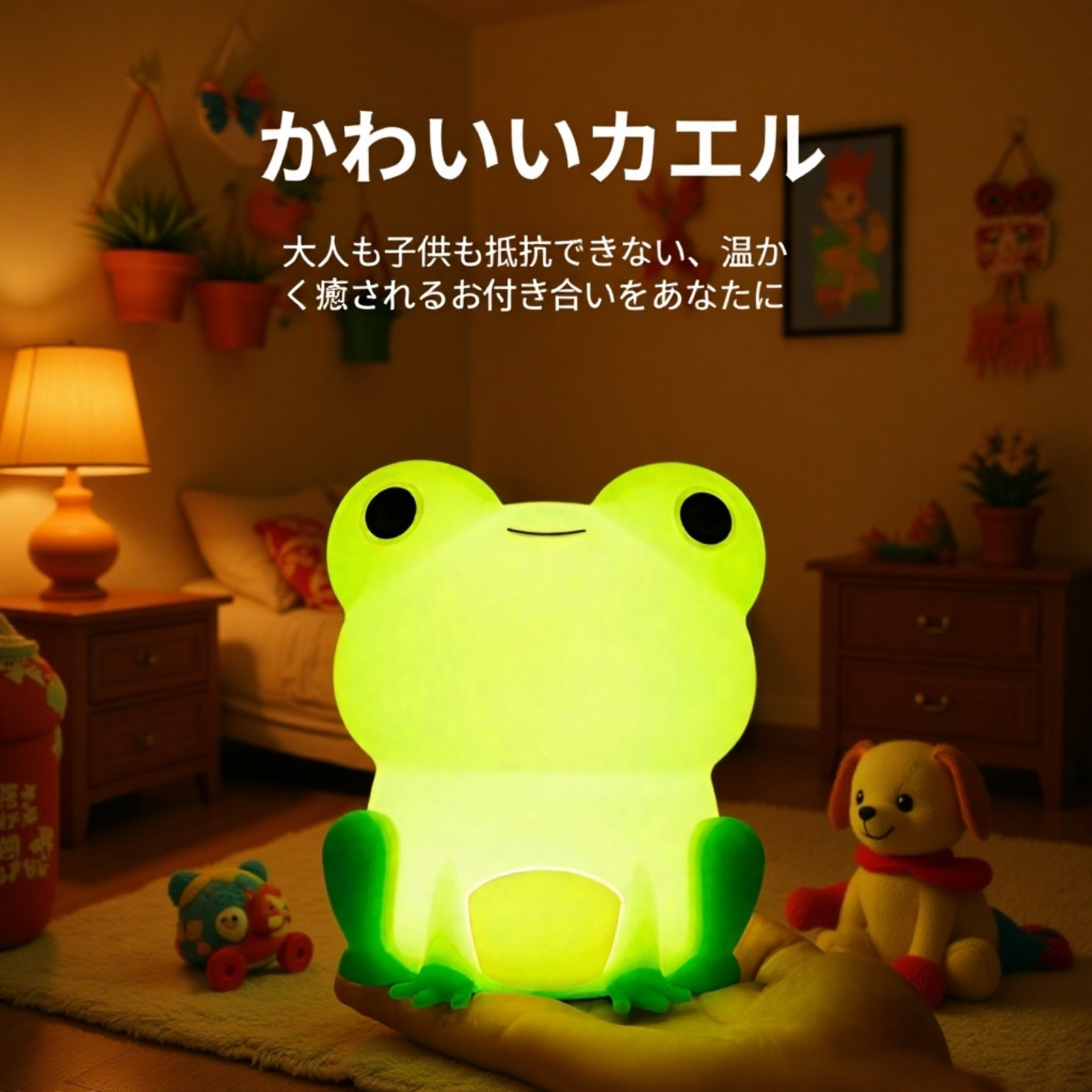 囲みライトシリコン夜間ランプ卓上飾り