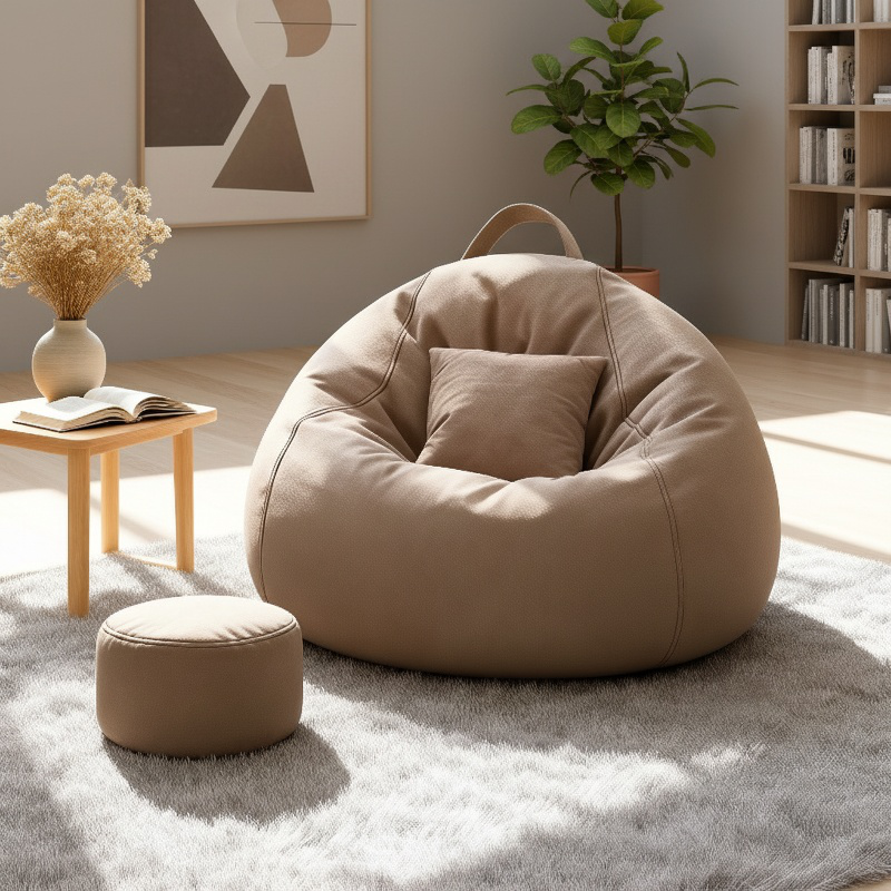 Mini Reclining Tatami Lazy Sofa Chair for Bedroom Living Room Balcony