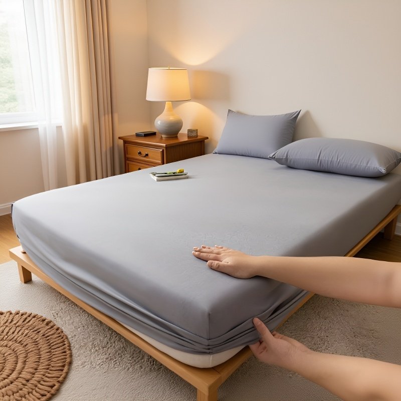 싱글 워싱 면 침대 커버 쓰리피스 침대 삿갓 보호 커버 기숙사 싱글 침대 워싱 면 침대 커버 침대 삿갓