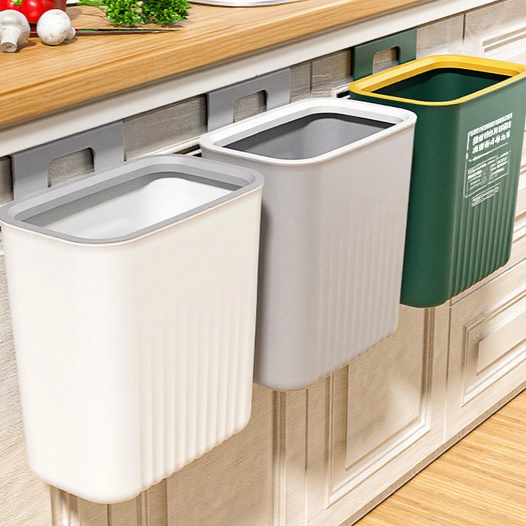 벽걸이형 쓰레기통 주방용 뚜껑 슬라이딩 뚜껑 쓰레기통 큰쓰레기통