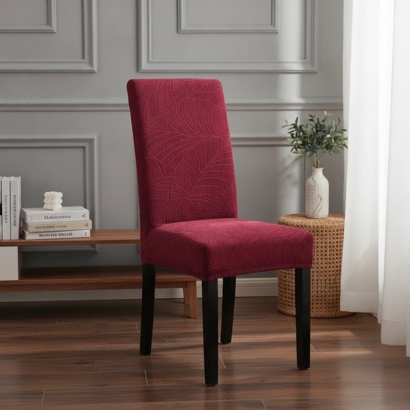 Large leaves Office chair cover Stool Protector Stretch Onepiece Jacquard Waterproof and durable Sof