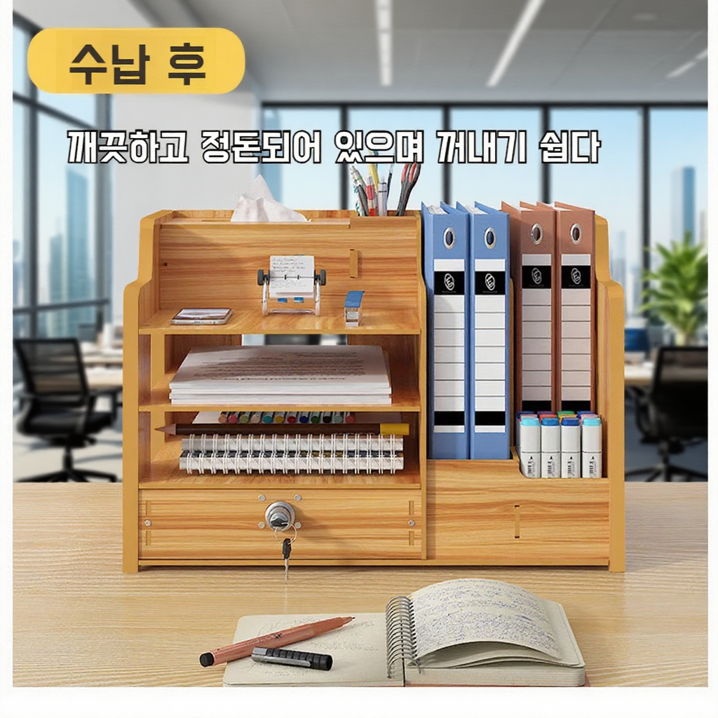 다층 사무실 데스크탑 수납함