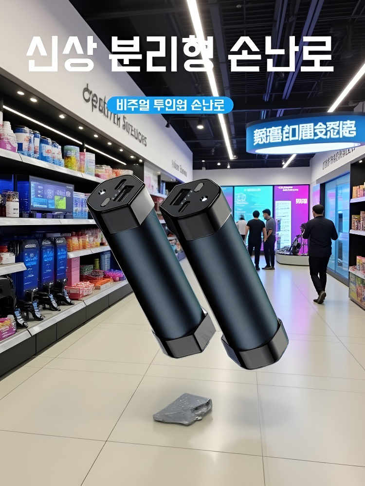 분리형 보조배터리 발열 휴대용 모바일 전원 자석 손난로