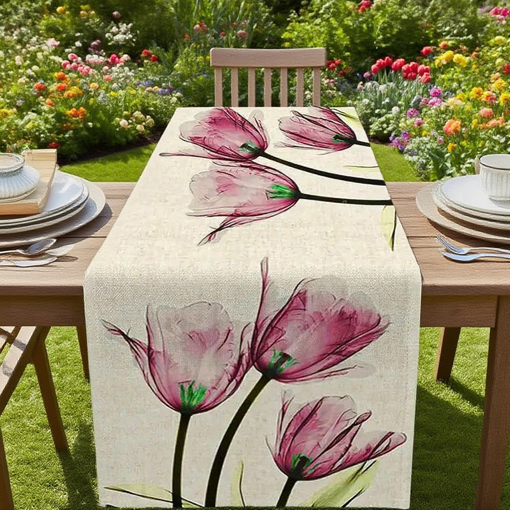 食卓用亜麻花テーブルフラッグ