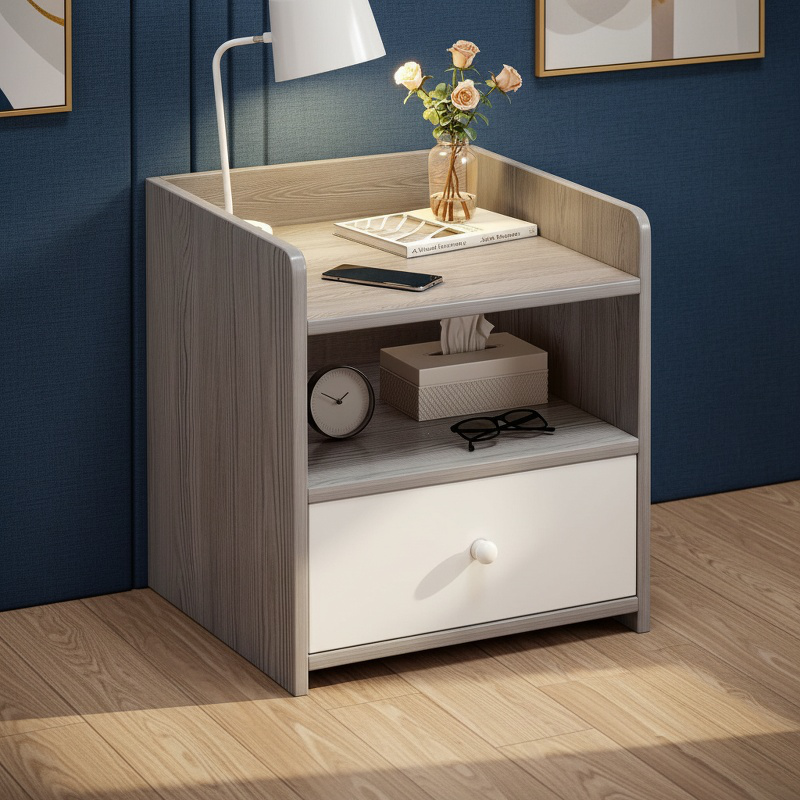 Table de chevet de rangement simple, petite étagère de chevet, armoire de rangement de chevet