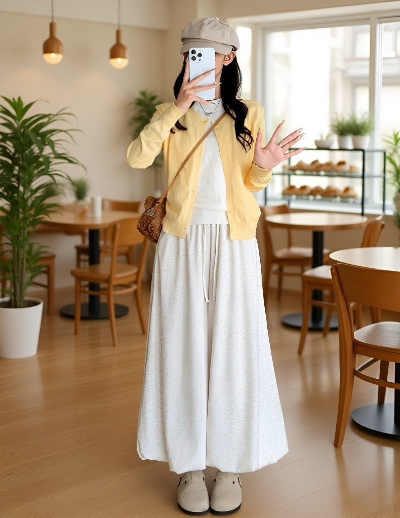 신축성 좋은 찹쌀 니트 치마바지