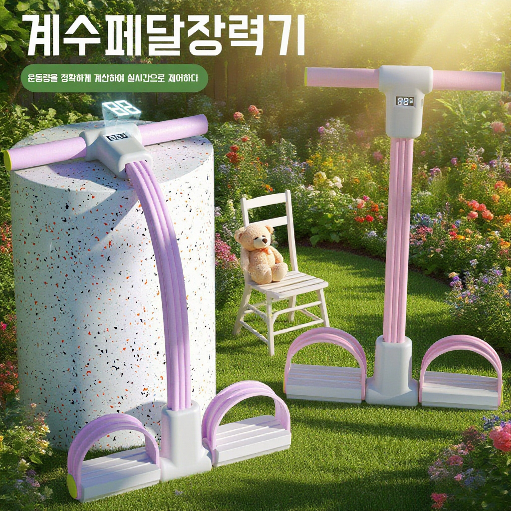 뱃살감소 허리슬림 발로 밟는 저항 밴드