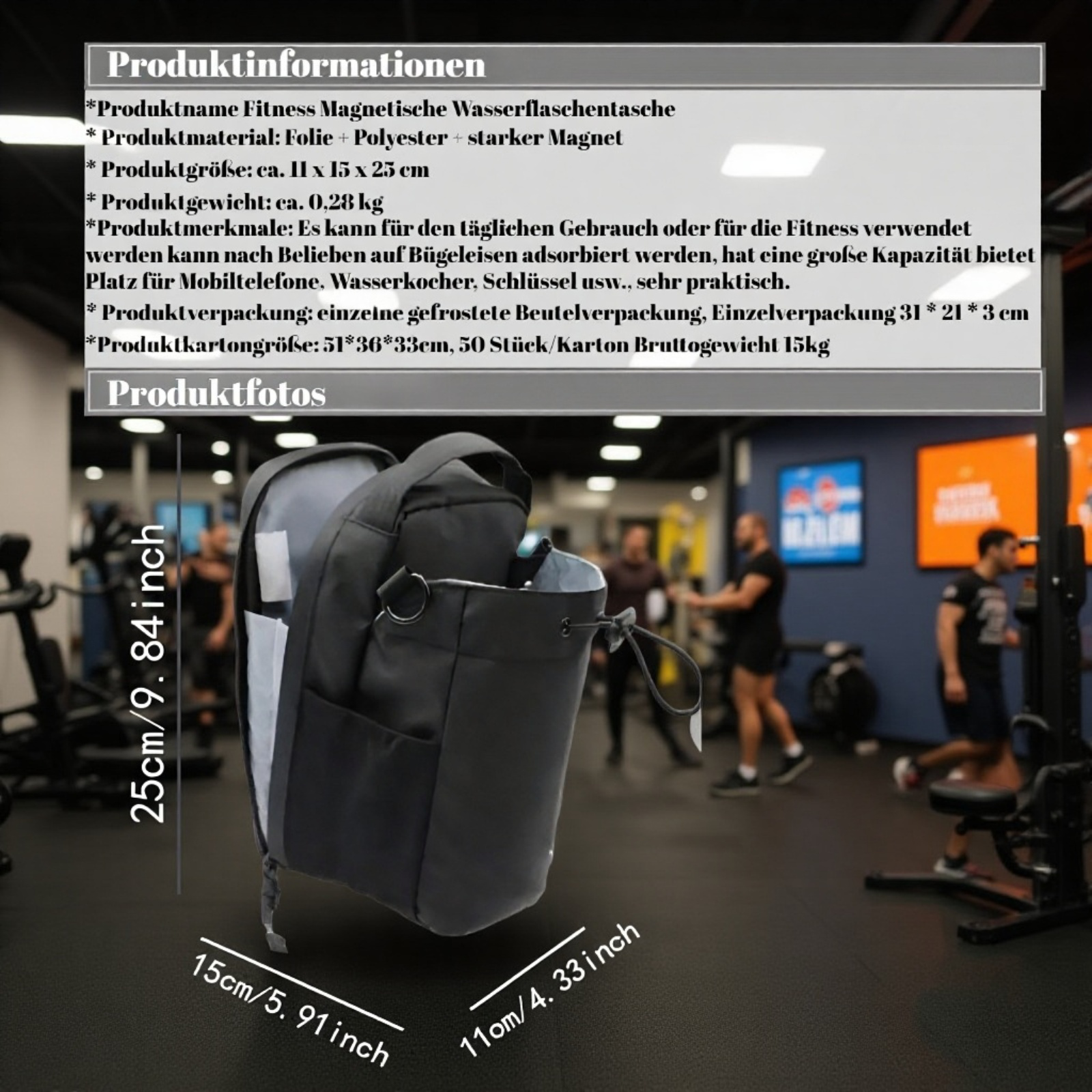 Multifunktionale Outdoor-Sporttasche