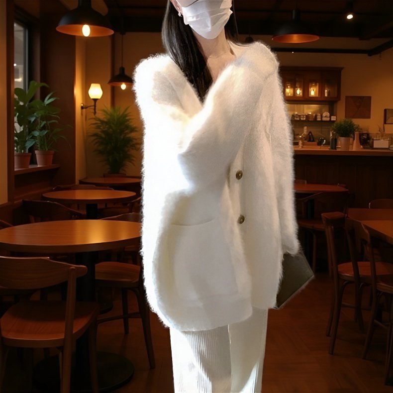 着心地抜群のレディースカーディガン素材アップ