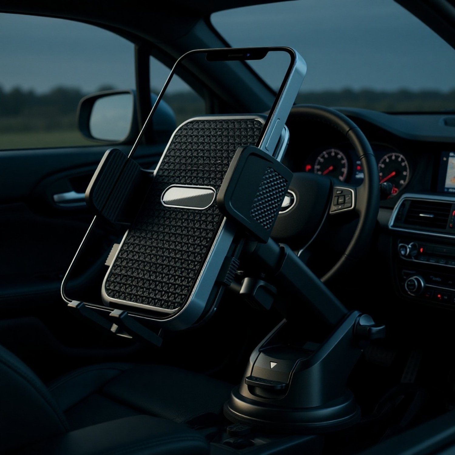 Support de téléphone pour voiture avec ventouse rétractable pour navigation