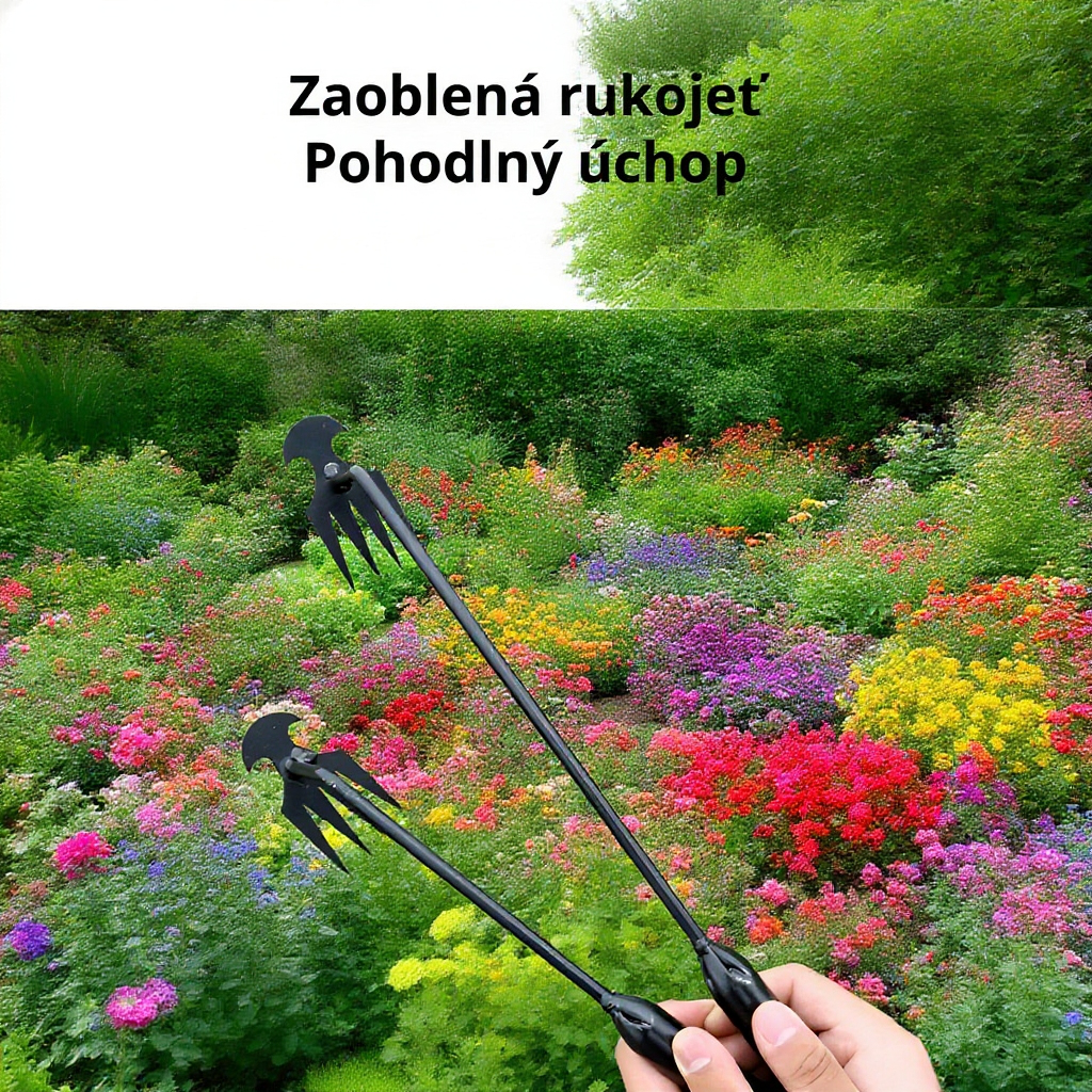 Sada ručních odstraňovačů plevele z nerezové oceli 