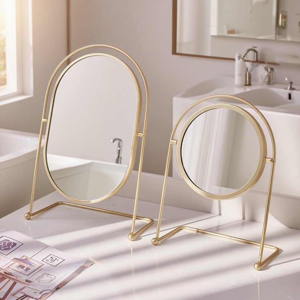 침실 탁상 철예 경사 고화질 화장경