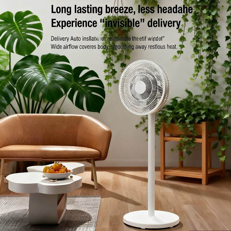 Quiet Floor Fan for Home and Dormitory, Compact Tabletop Oscillating Fan