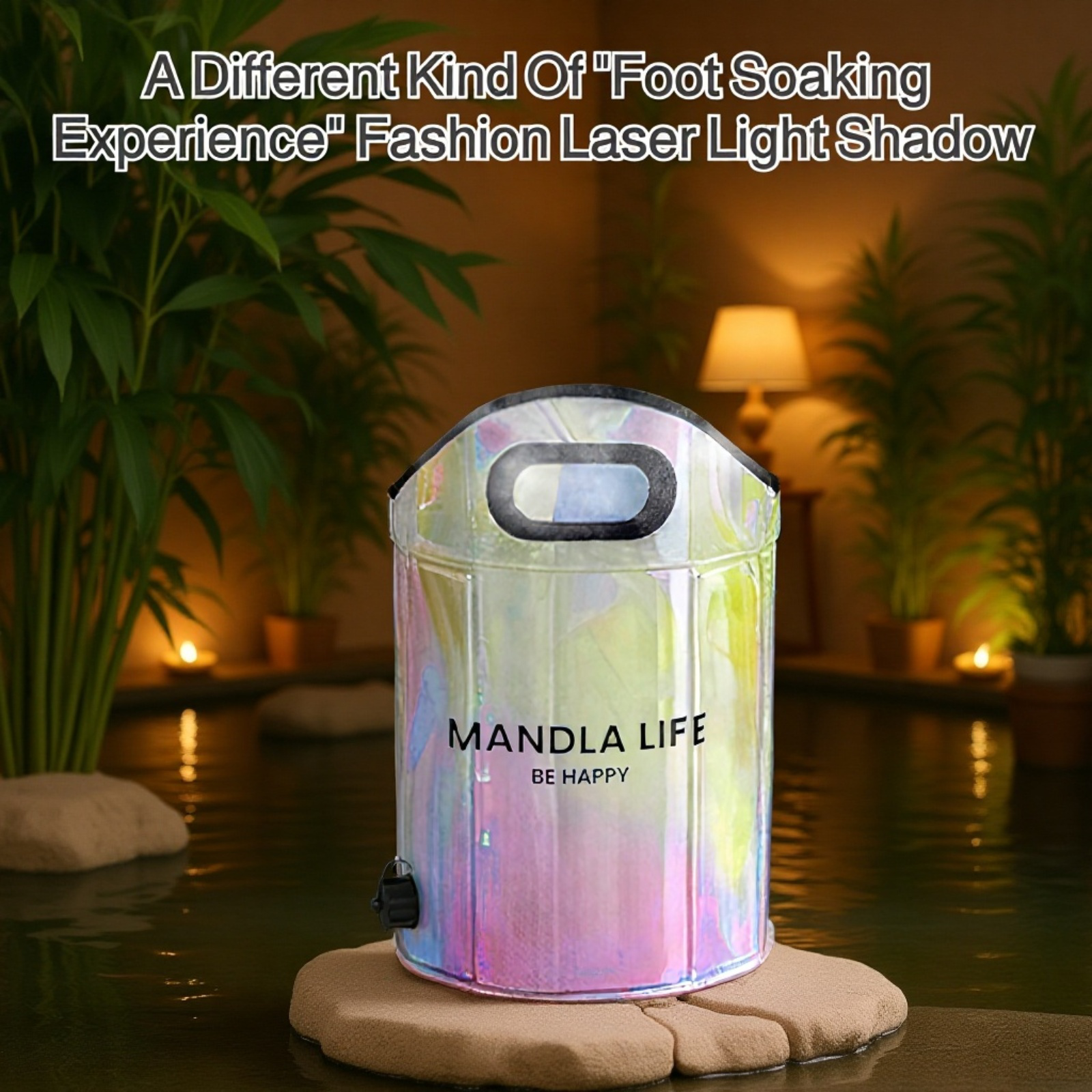 Portable Collapsible Foot Bath Bag with Insulation and Massage