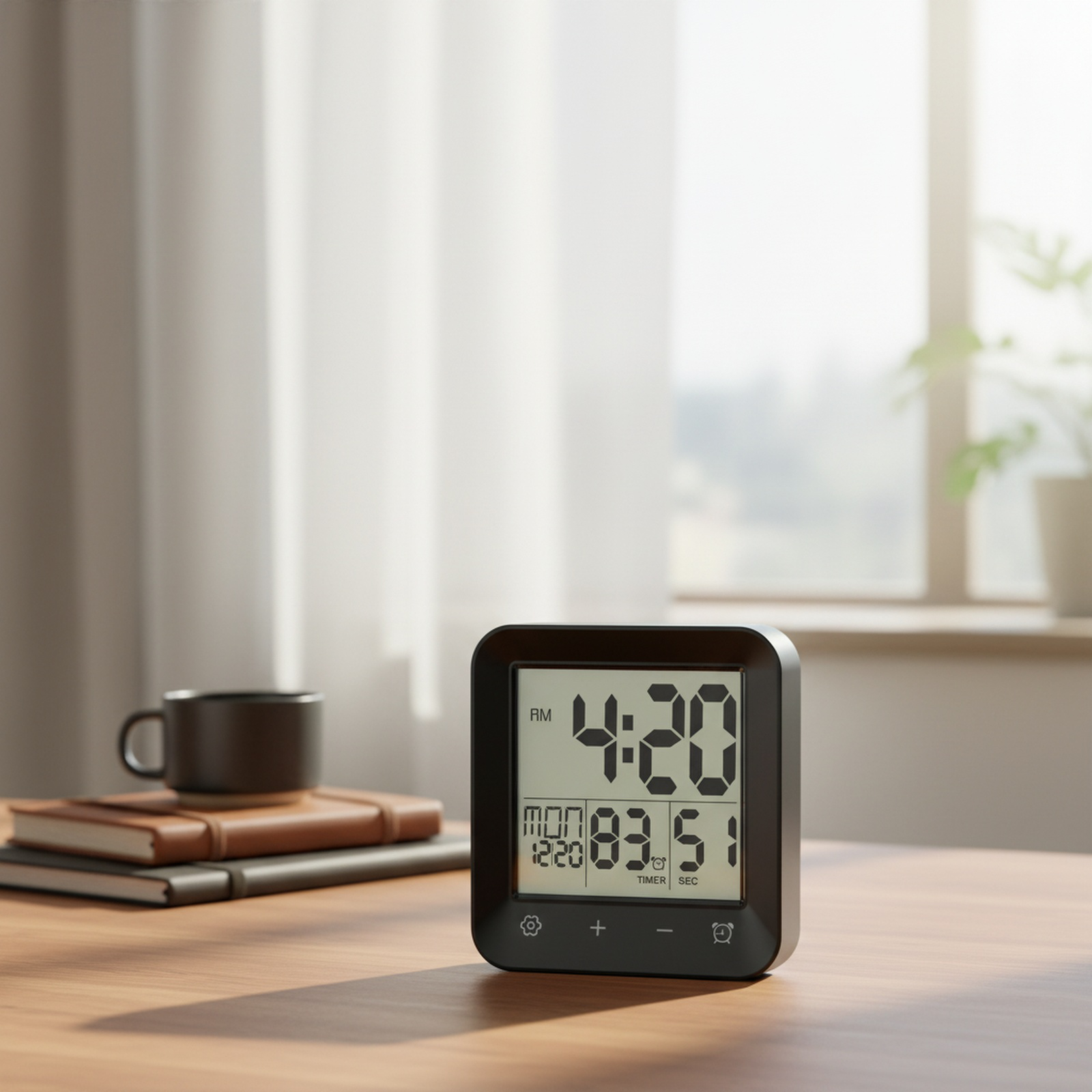 Waterproof bathroom clock with suction cup, multi-functional bathroom thermometer, wall-mounted cloc