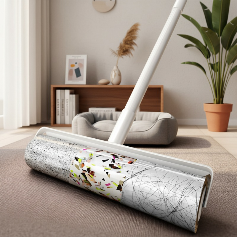 Household cleaning tool with tearable paper