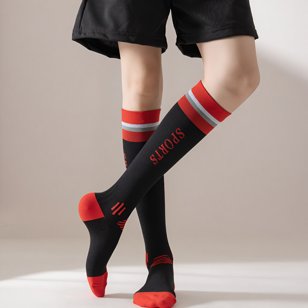 男女兼用のカラフルなスポーツコンプレッションソックス