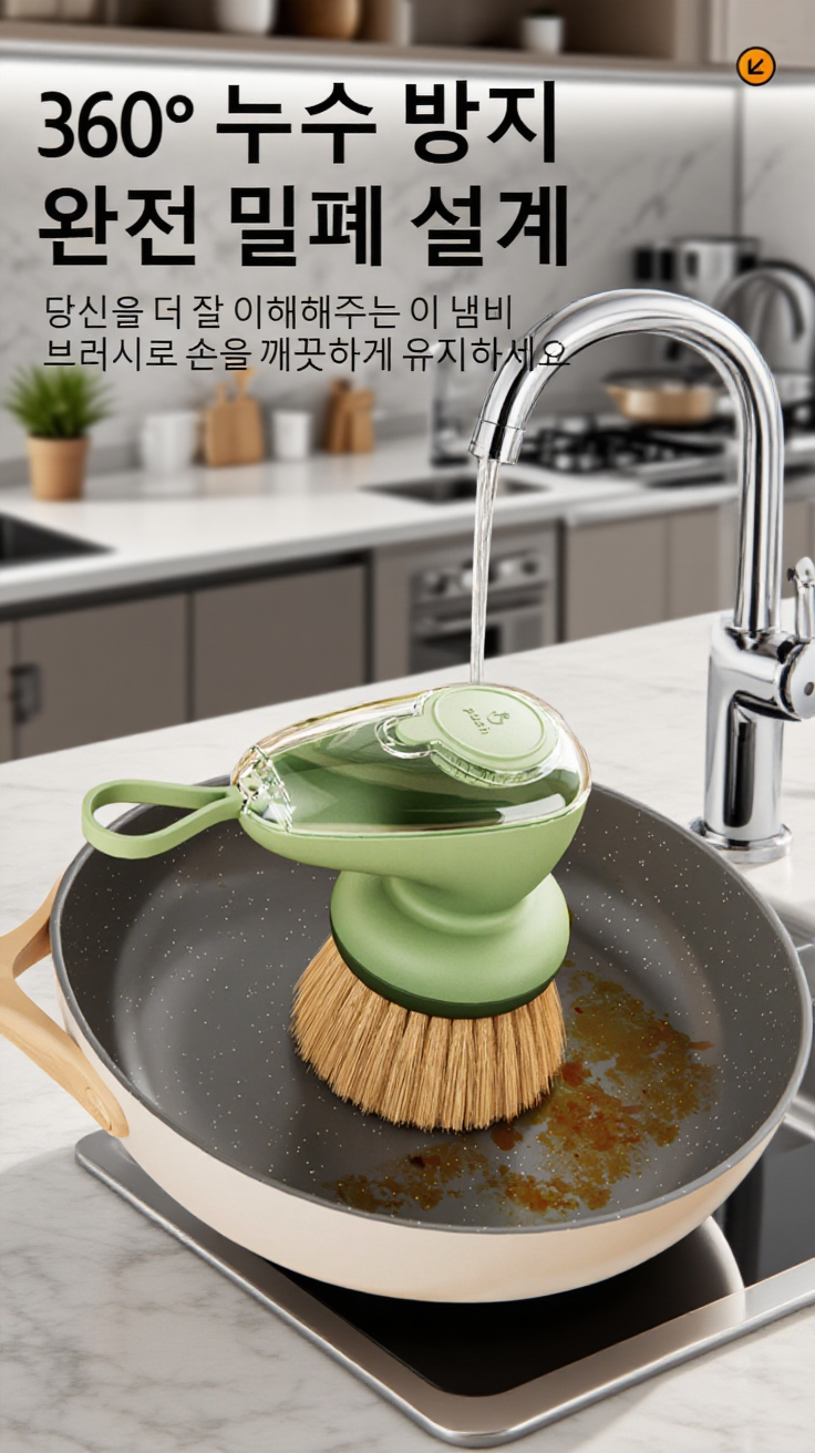 가정용 손상없는 냄비 청소 브러쉬 제품 사진