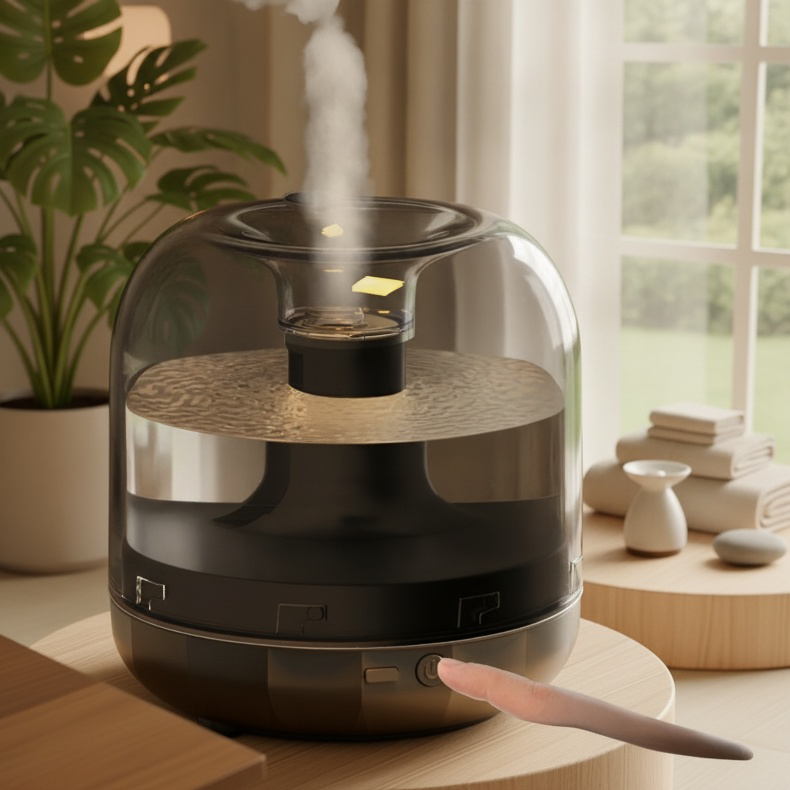 Humidificador silencioso de gran niebla para dormitorio, purificador de aire apto para embarazadas