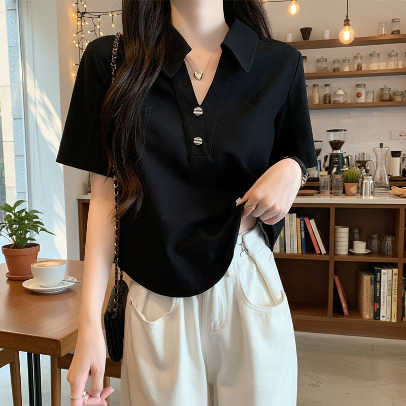 뚱 Mm 여름 반팔 티 빅 사이즈 모던 배꼽커버 루즈핏 블라우스 반팔 티