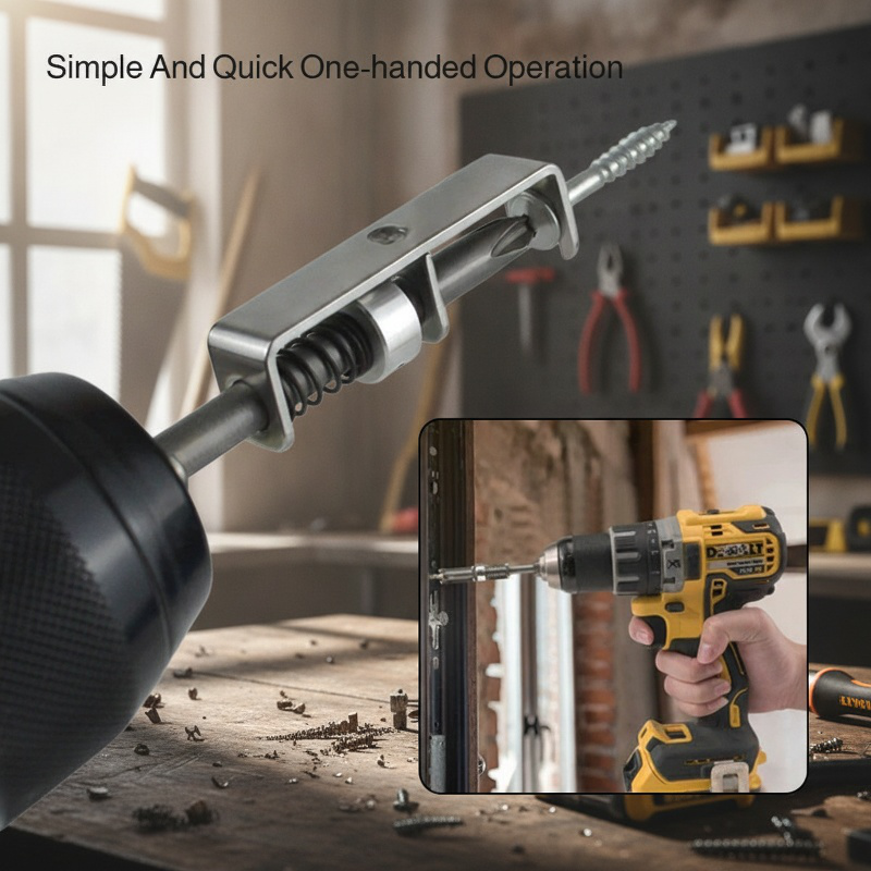 Spring-loaded Screw Fixing Drill Bit