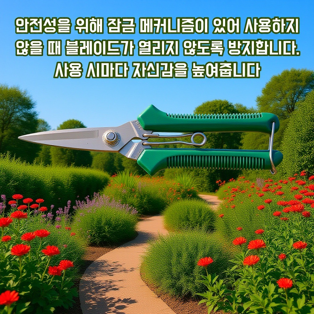 원예 작업에 사용되는 견고한 가지치기 가위