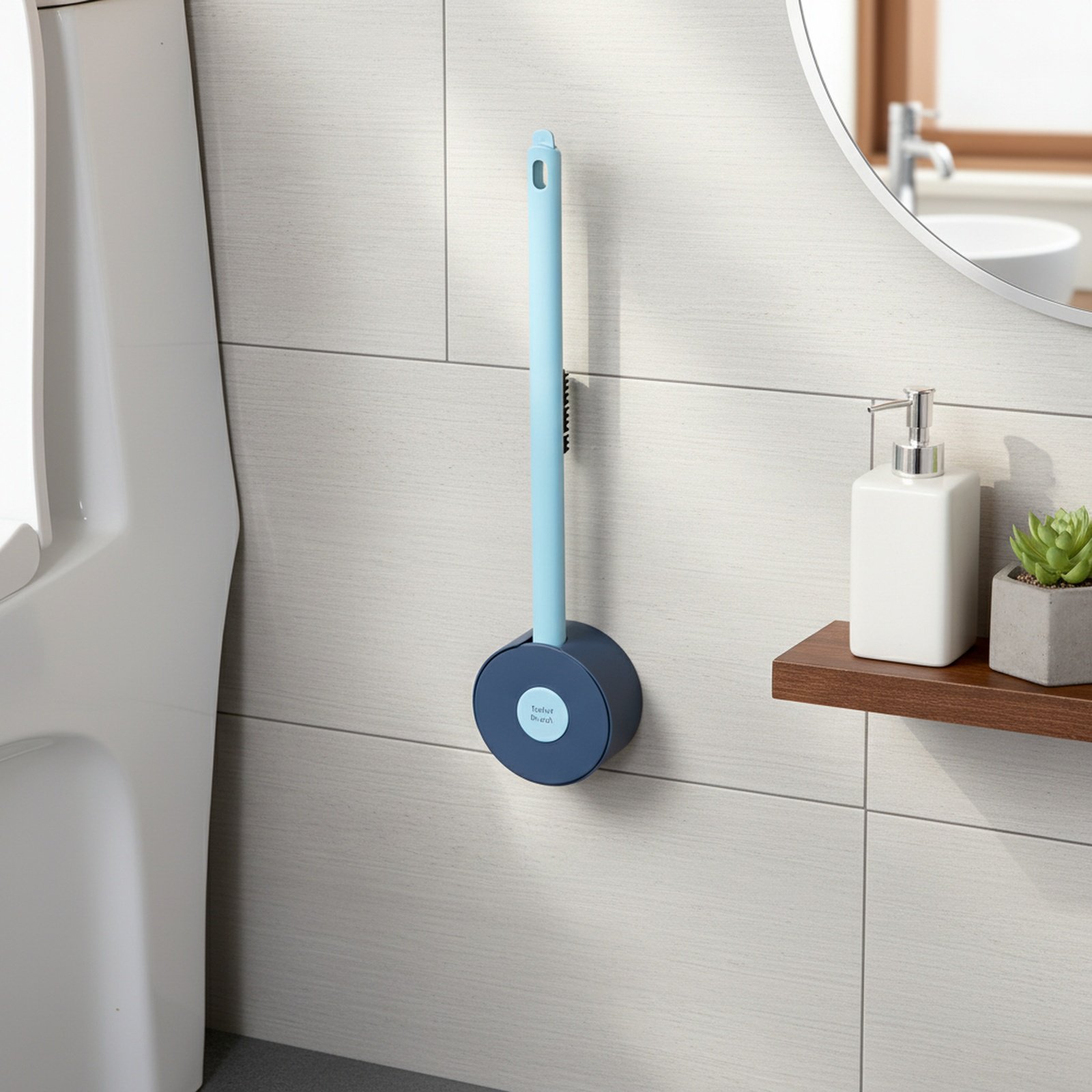 Brosse WC design en silicone suspendue