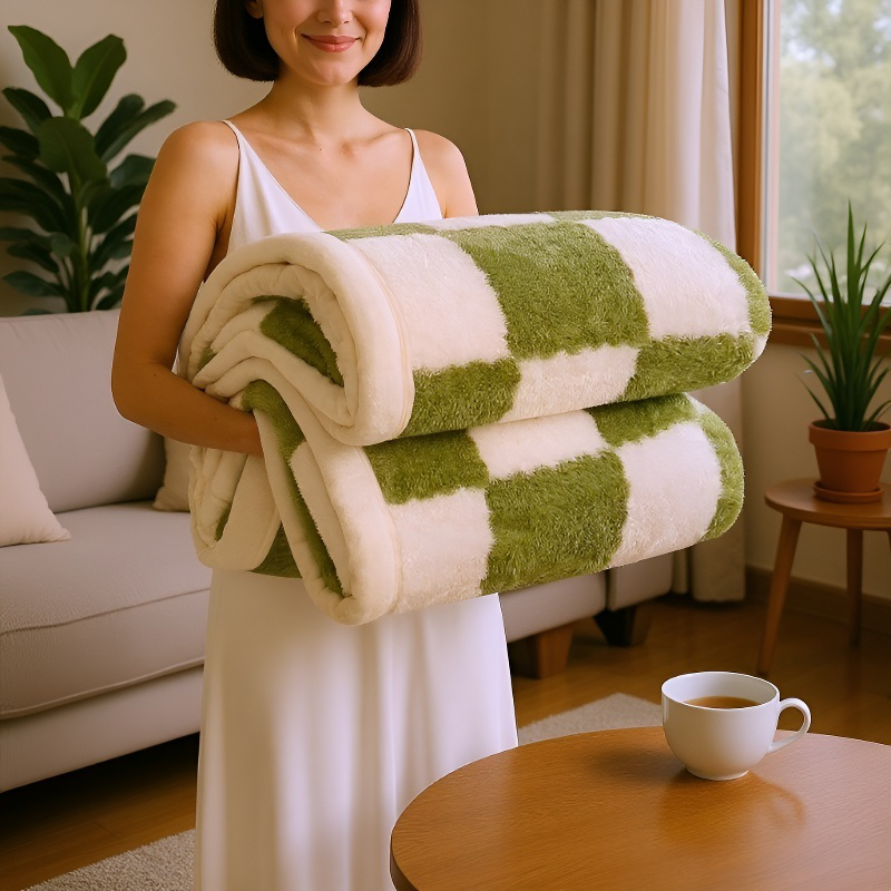 Manta multifuncional de doble cara para el hogar, cómoda y cálida, no destiñe