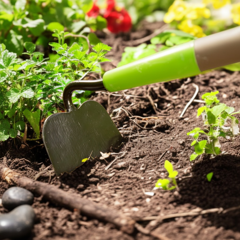 Durable garden hoe with personalized branding