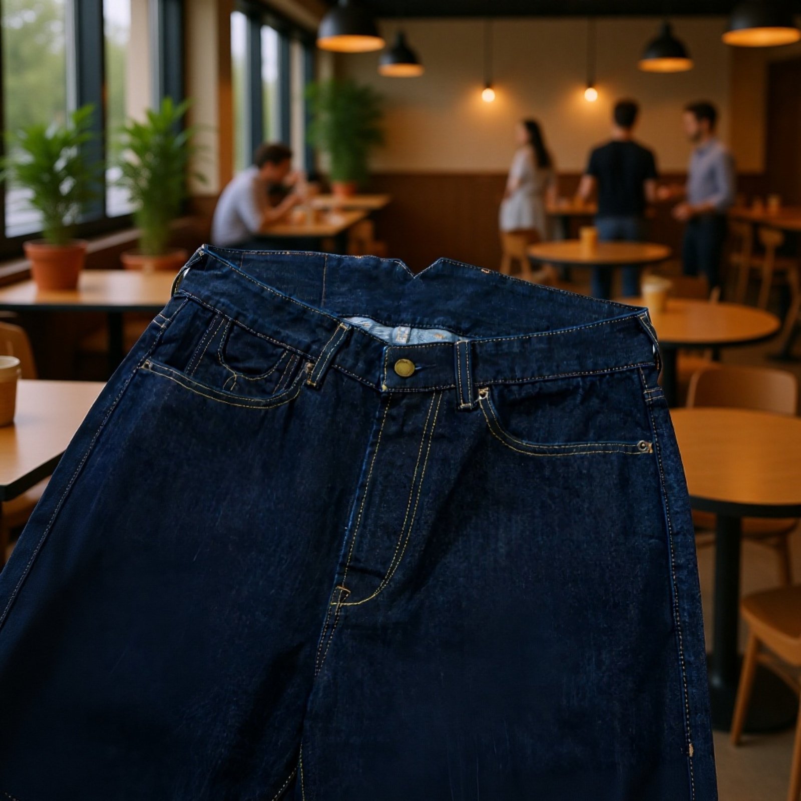 オリジナルセルビッジストレートデニムパンツ