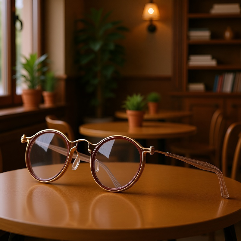 スイープブラックストームメガネレトロラウンドフレームアンチブルーメガネプレートメガネフレーム近視光学ミラーフラットミラー