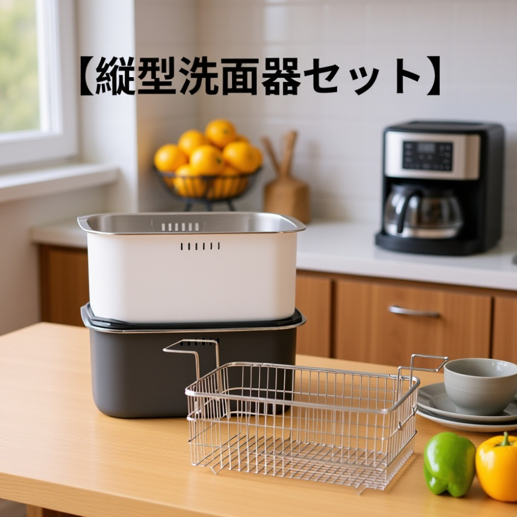 304ステンレス製日式洗野菜水切りバスケットの全体写真