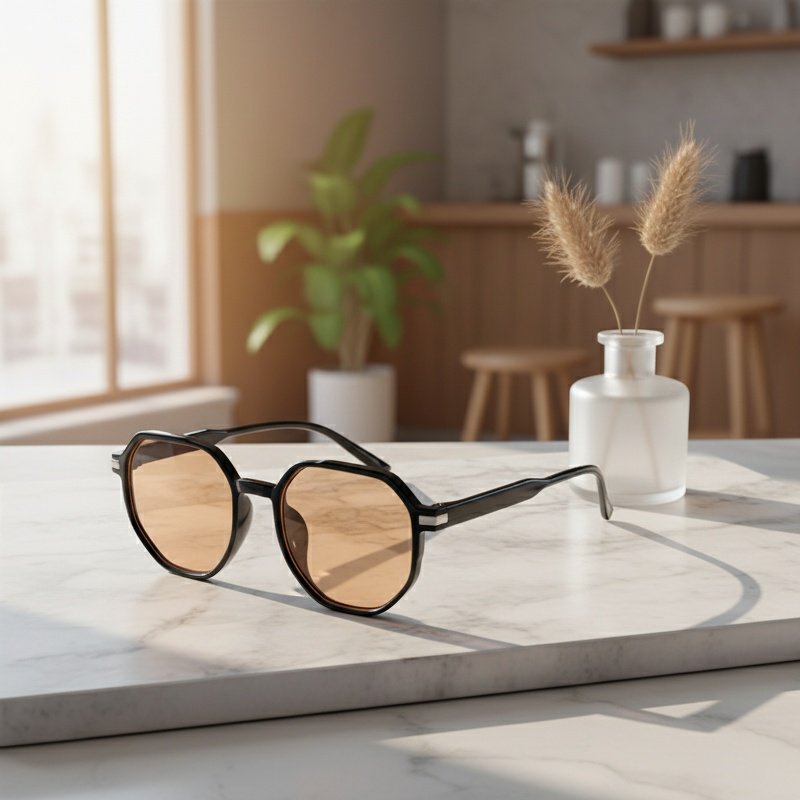 Gafas de sol unisex de gran marco poligonal, protección contra el sol
