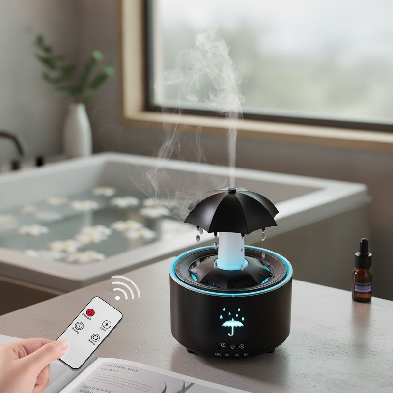 Control remoto giratorio gota de agua máquina de aromaterapia pequeño hogar niebla grande escritorio
