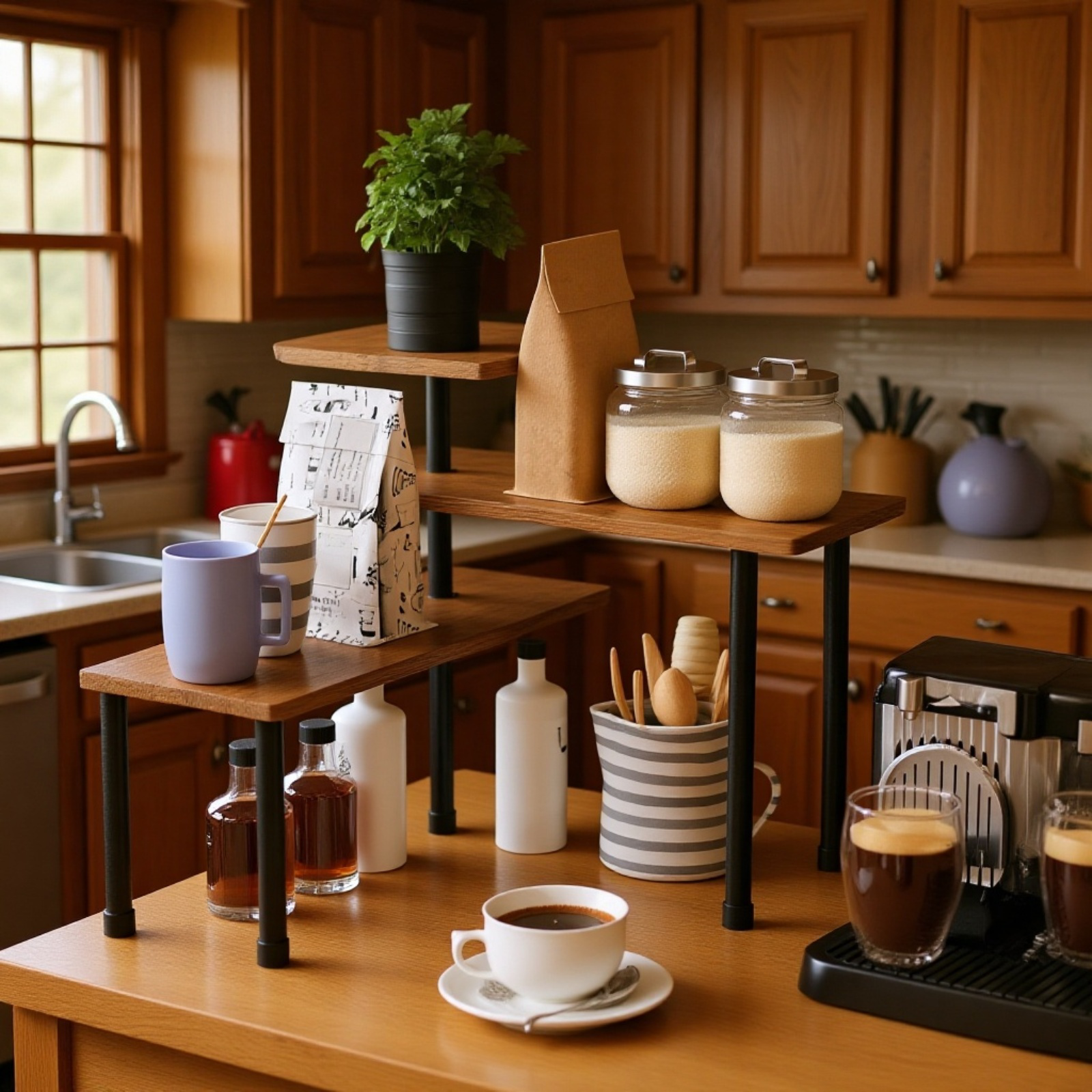 Estante multifuncional de esquina para cocina, organizador de esquina para baño