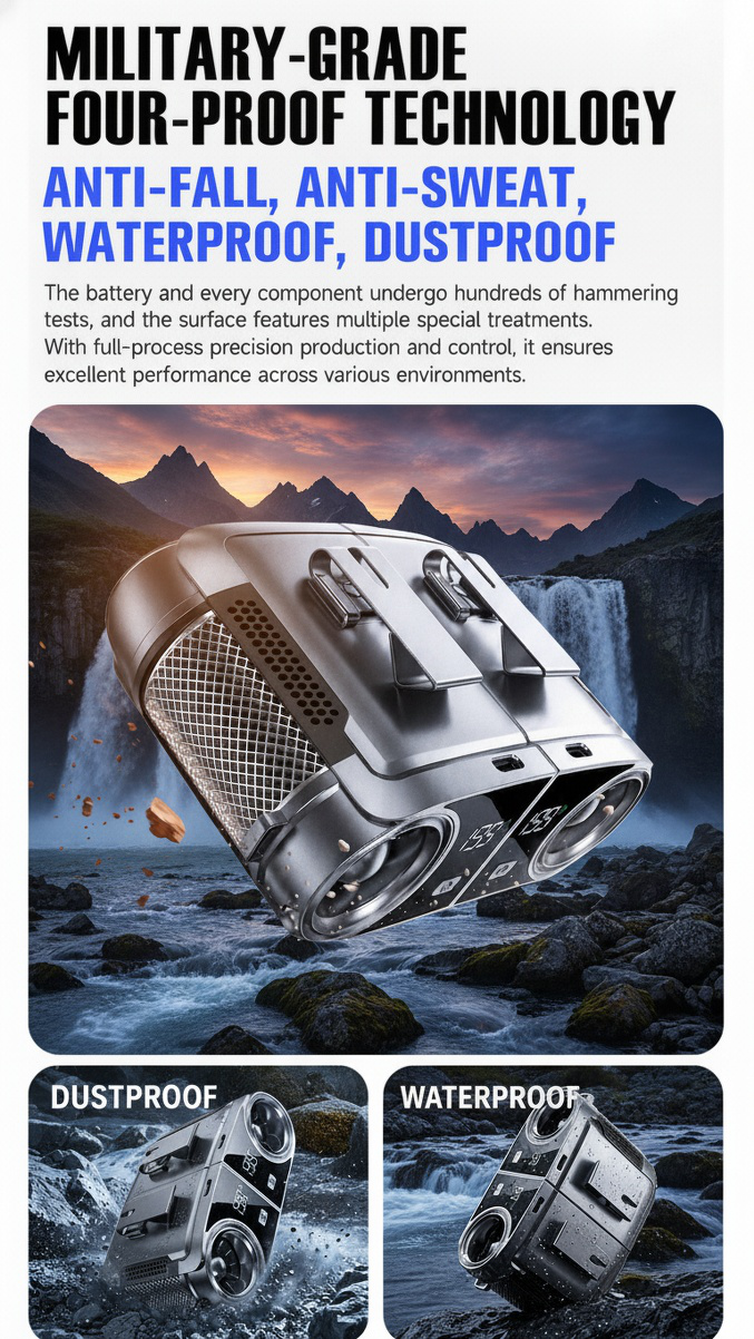 Quiet operation waist clip fan for office use
