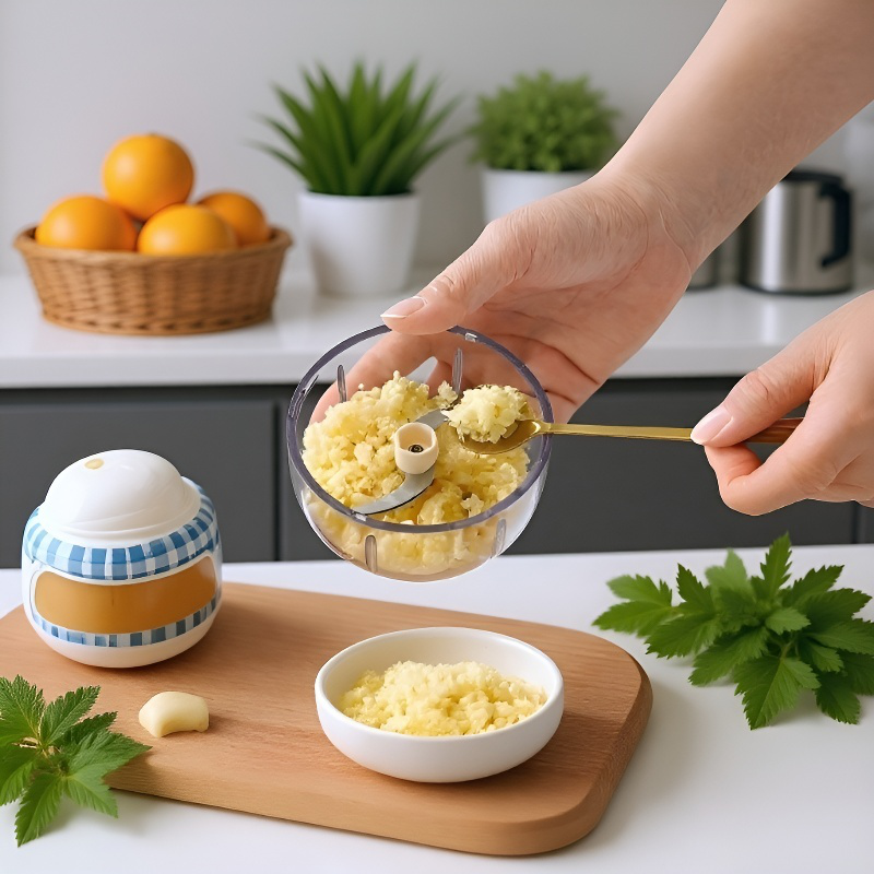 Effortless food processing with portable garlic chopper