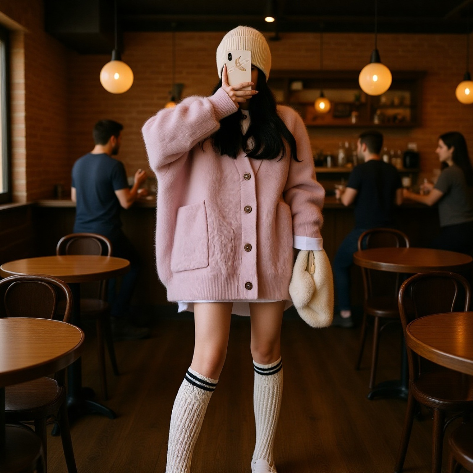 ファッショナブルで柔らかく着心地の良いレディースセーターカーディガン、新しい秋冬スタイル、ゆったりとしたゆったりとした、優しいフェイクミンクニットカーディガン。