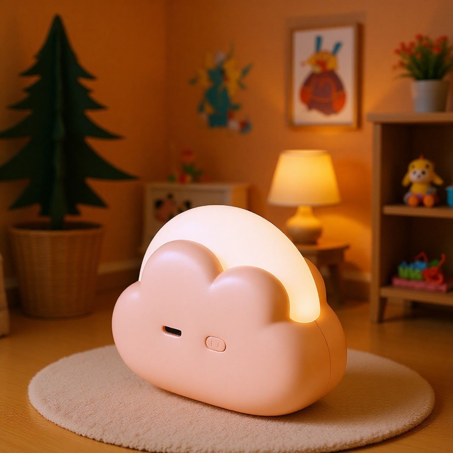 寝室のデスクトップミニオーナメントテーブルランプ誕生日プレゼント新しいインターネットセレブクリエイティブ充電かわいいクラウドナイトライト