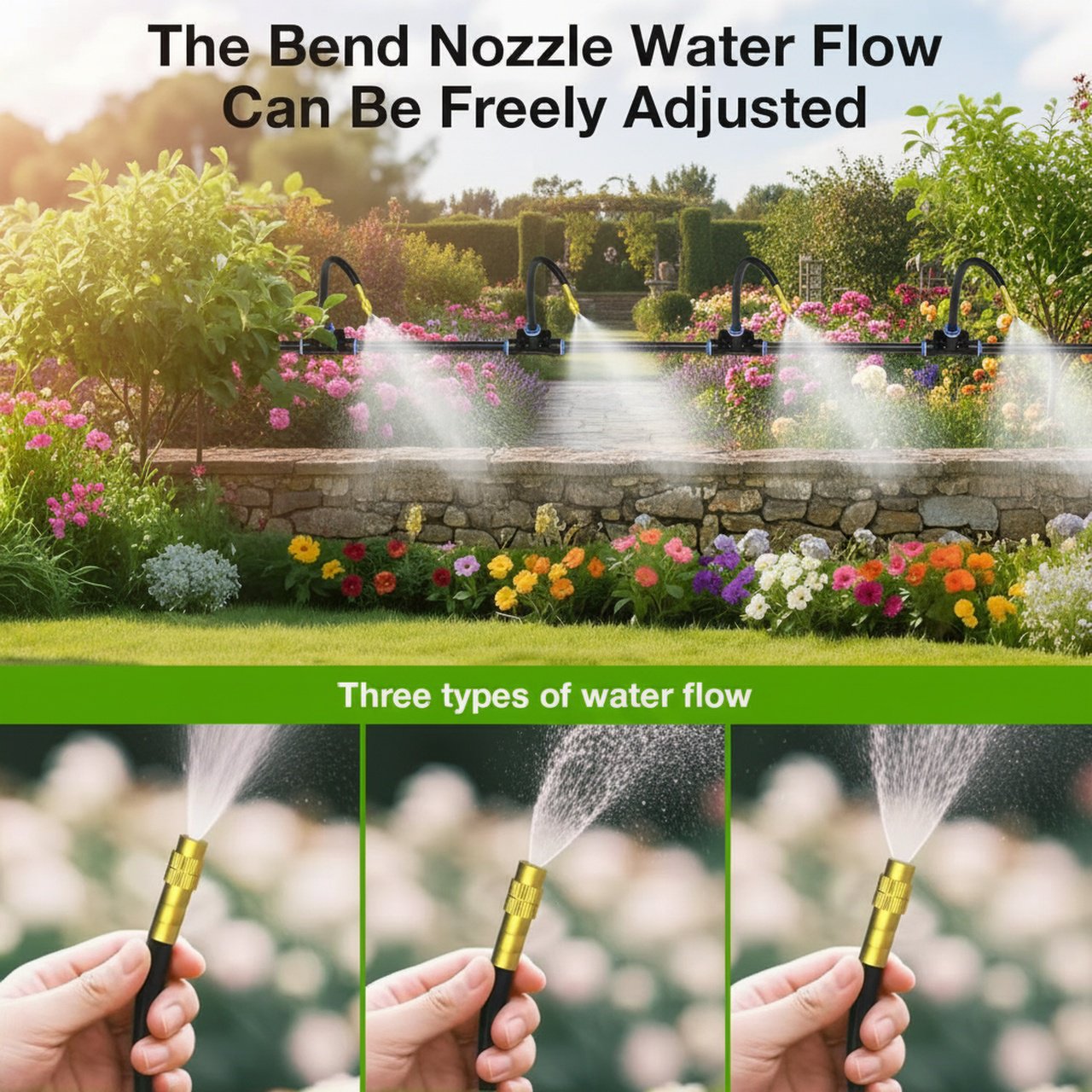 Universal Watering Device with Universal Nozzle