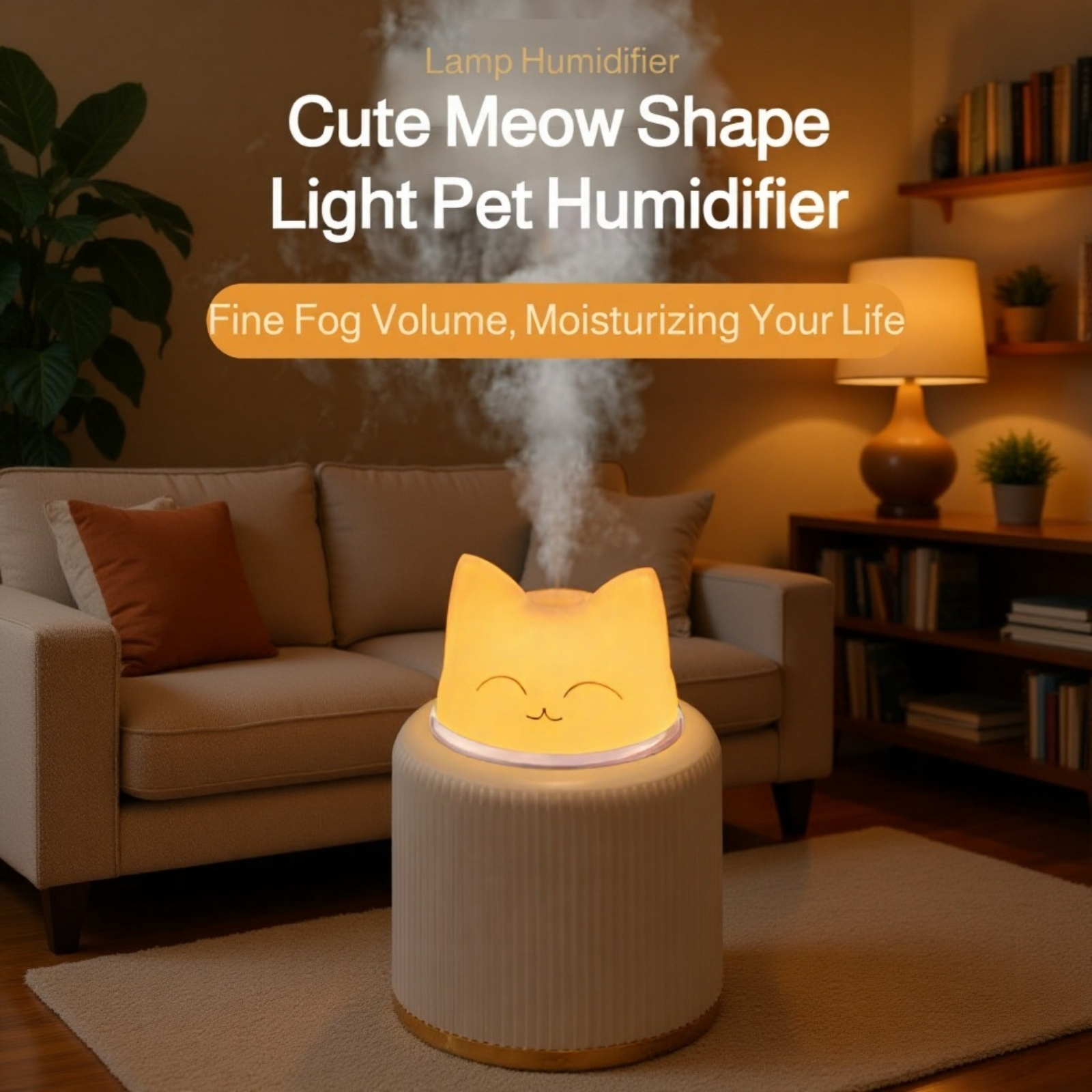 Portable Mini Air Humidifier with Pet Light, Designed for Pregnant Women and Babies