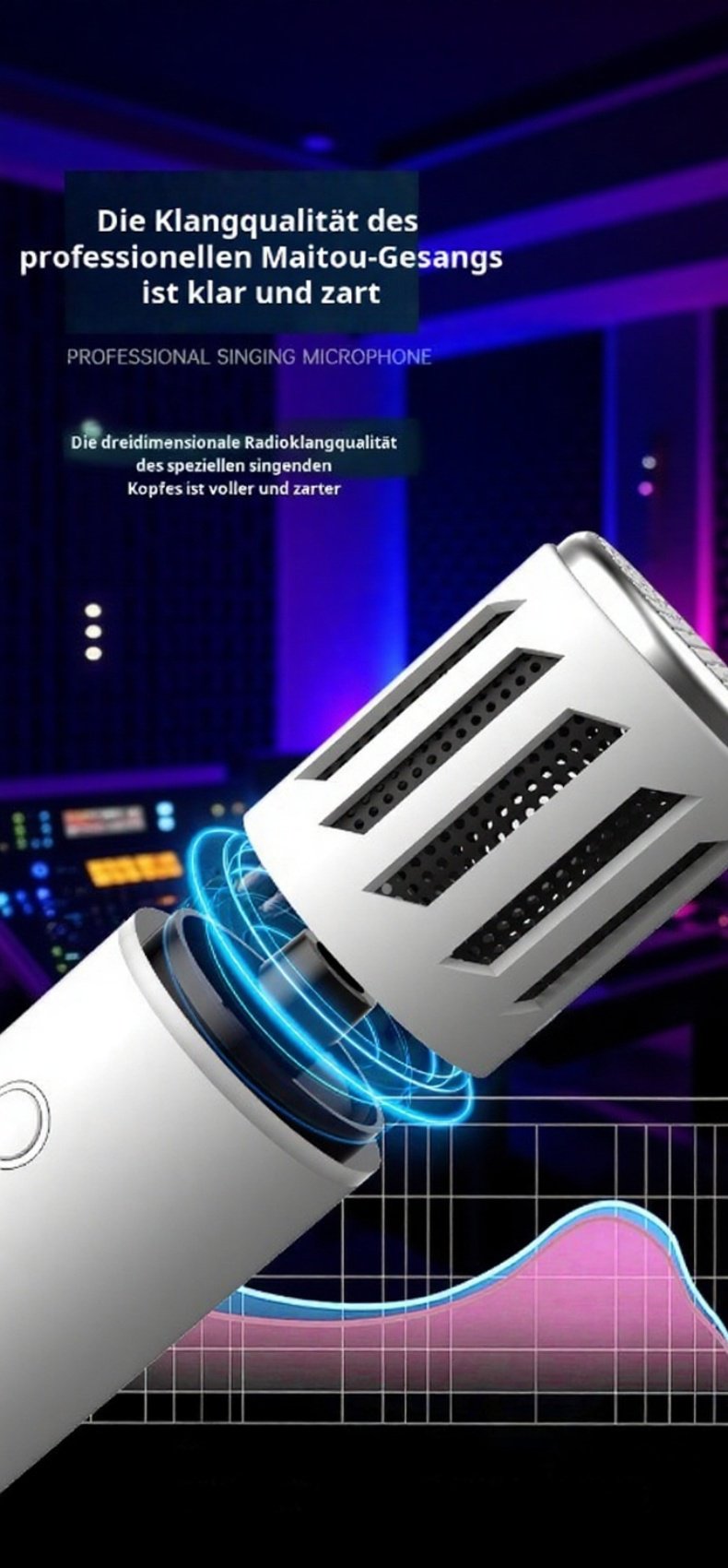 Einfach zu verbindendes Bluetooth Mikrofon